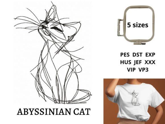 Abyssinian Cat Line Art Review