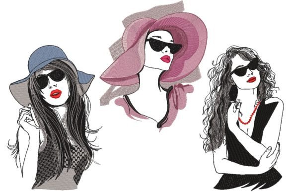 Beautiful Women Embroidery for Seasonal Projects