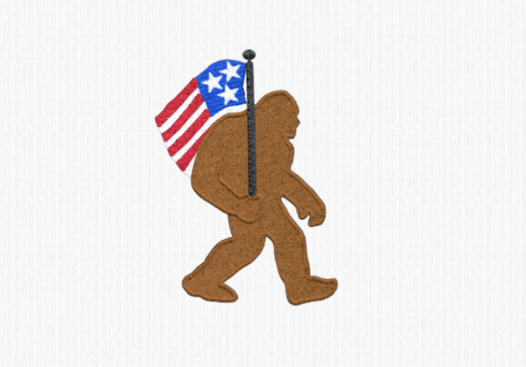 Bigfoot with Flag Embroidery Review