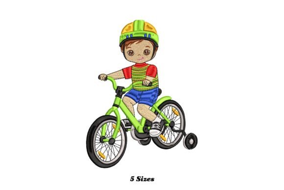 Boy Rides a Bicycle Embroidery Design Review