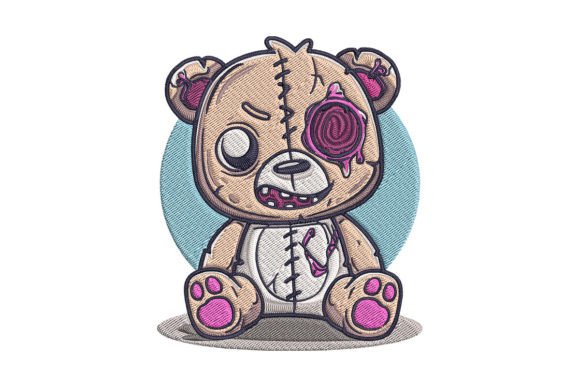 Cute Bear Zombie Embroidery Review