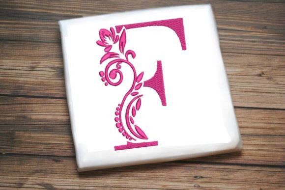 F Letter Elegant Illustrated Alphabet Decoration