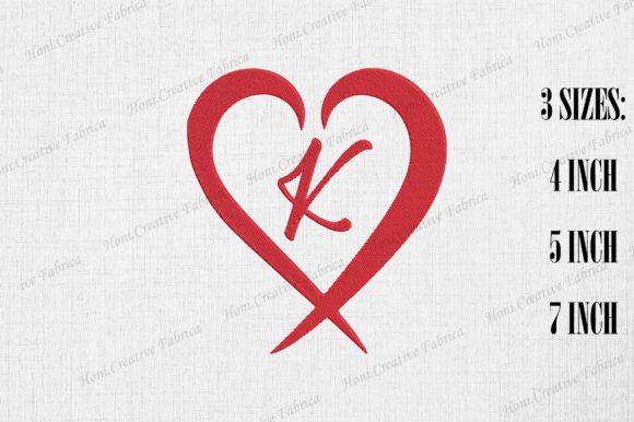 Letter K with Heart Valentine's Day Embroidery Review