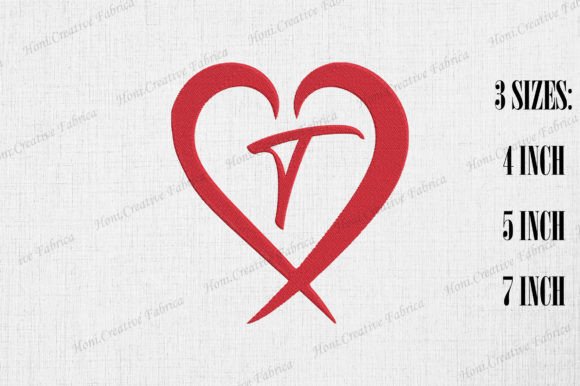 Letter T with Heart Valentine s Day Embroidery Review