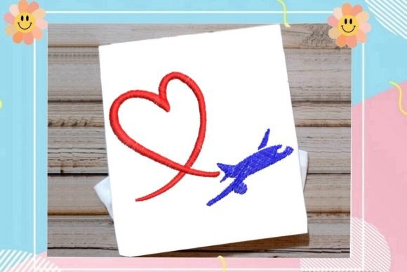 Love Travel Heart Airplane Embroidery Review