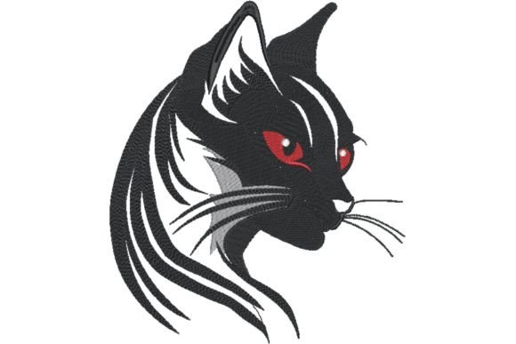 Magic Black Cat with Red Eyes Embroidery Review