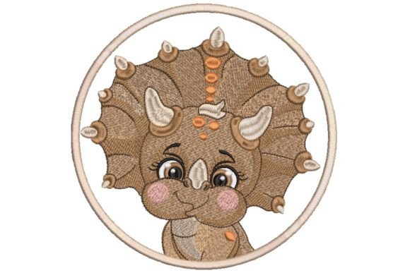 Portrait Cute Triceratops Baby Dinosaur