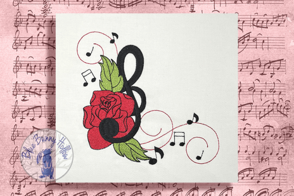 Rose and Treble Clef Embroidery Design Review