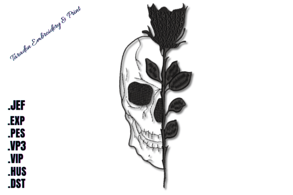 Skull Rose Embroidery Design Review