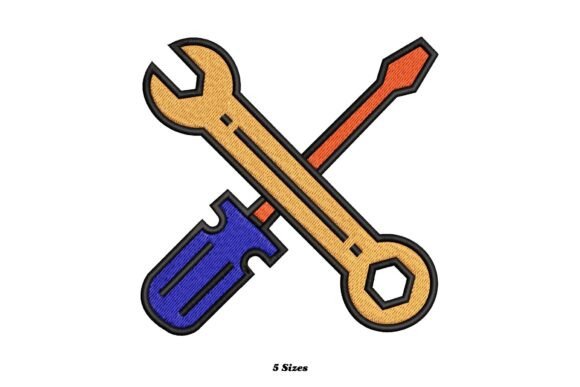 Wrench and Screwdriver Embroidery Design Review